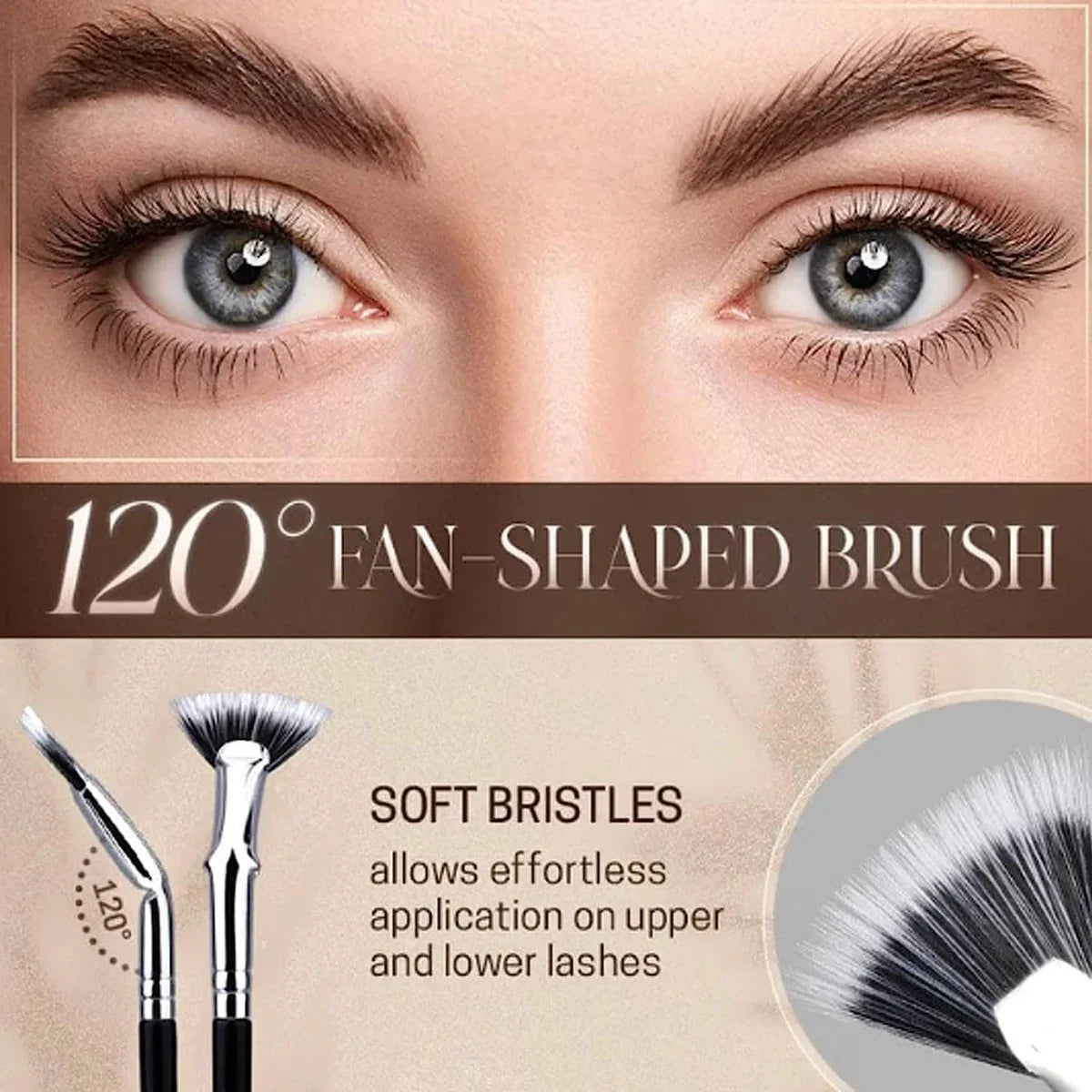 Folding Angle Scalloped Lash Brush ( BUY 1 GET 1 FREE )