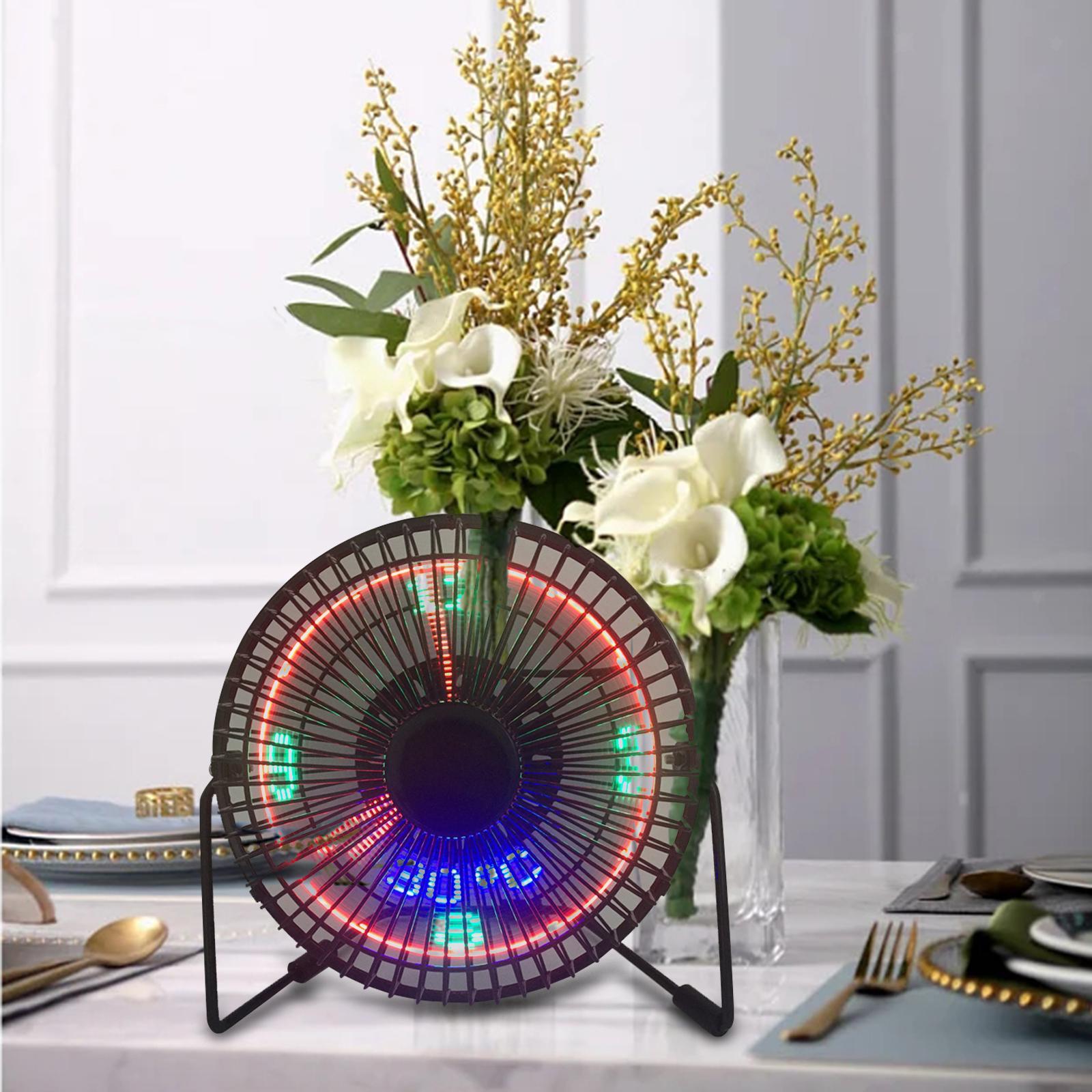 LED USB Clock Fan