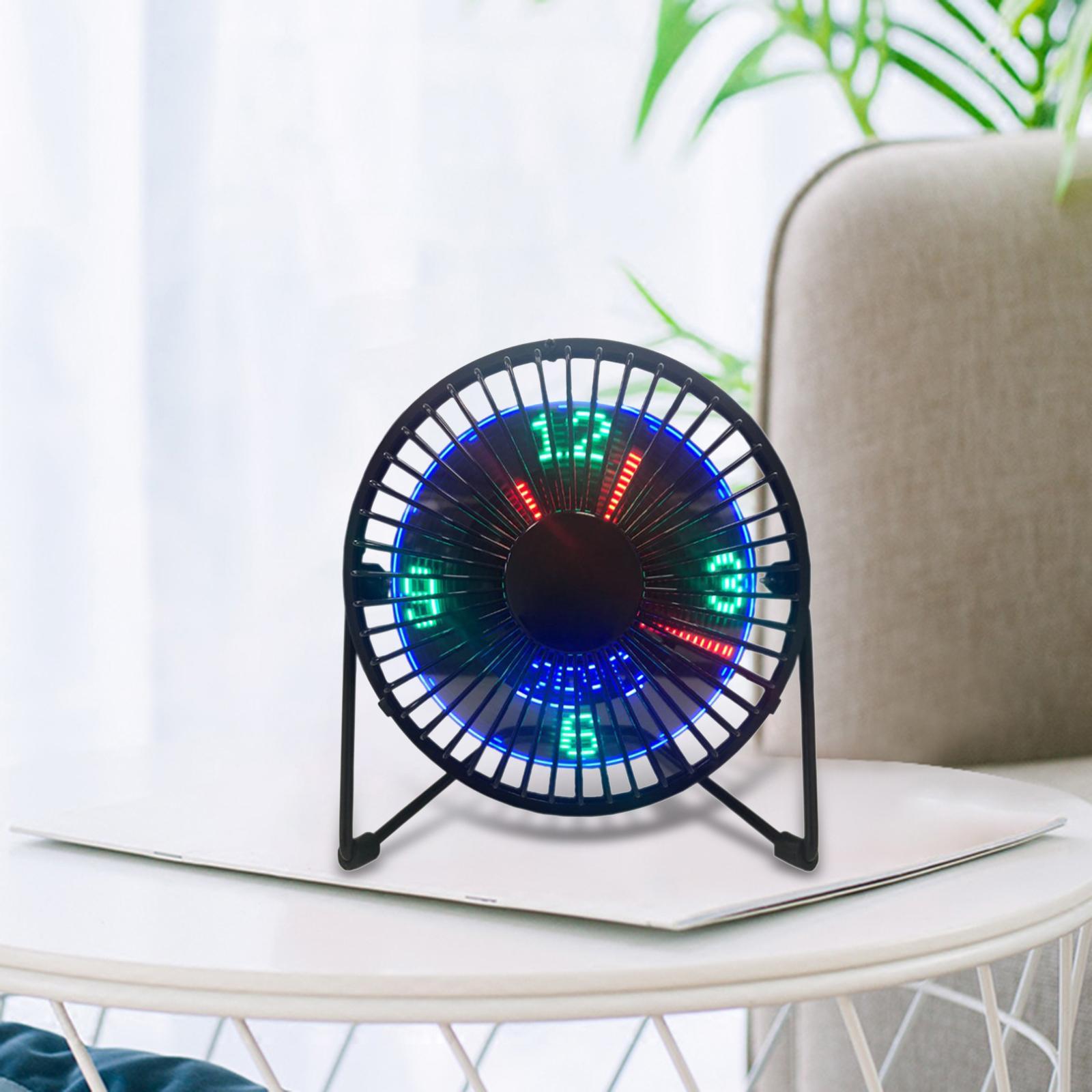 LED USB Clock Fan