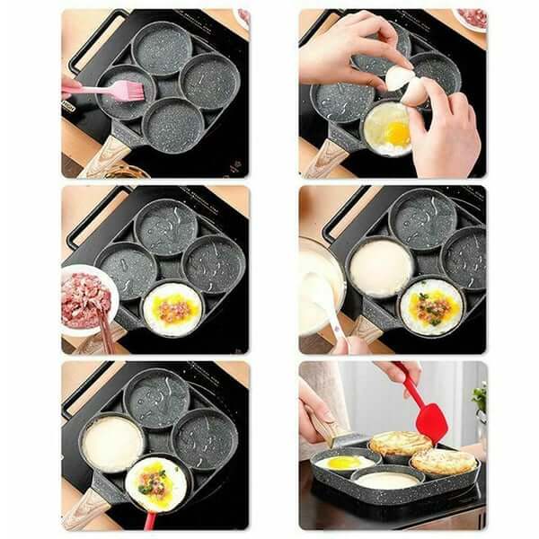 4 Hole Non-stick Egg Ham Pot