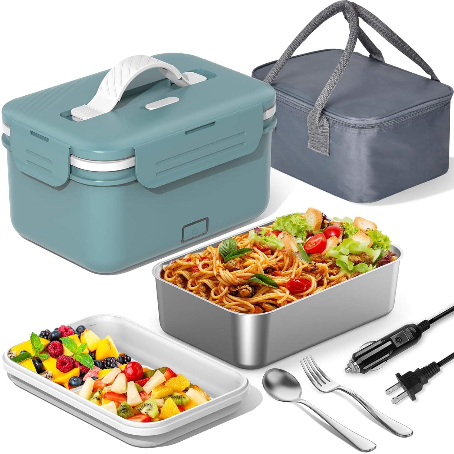 Electric Lunch Box with Fruit Compartments