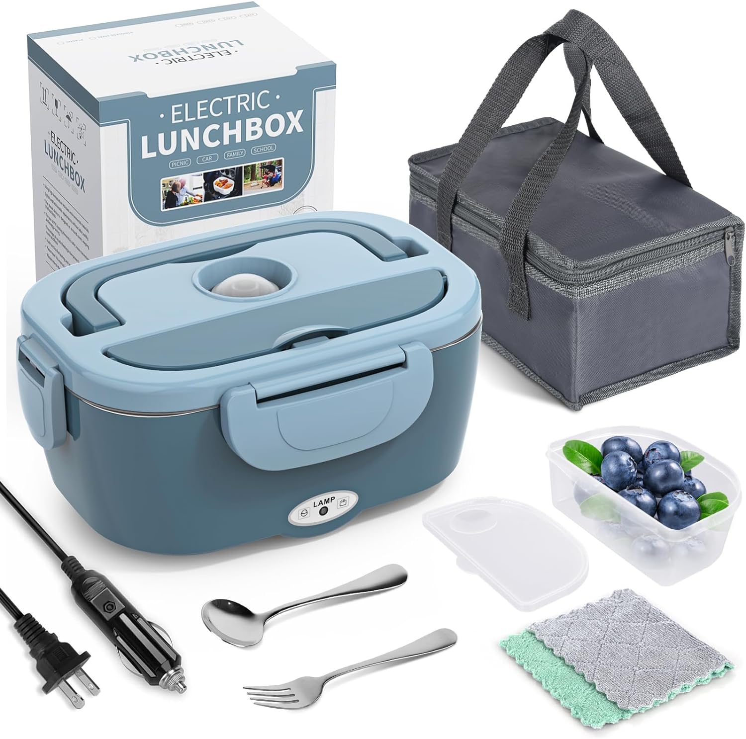 Electric Lunch Box with Fruit Compartments