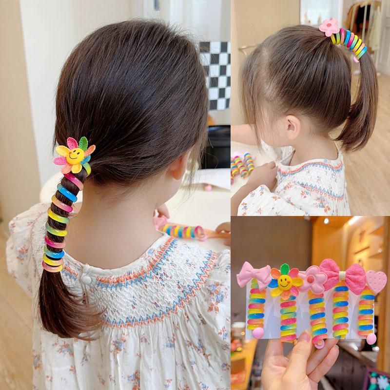 Colorful Telephone Wire Hair Bands for Kids-set of 2