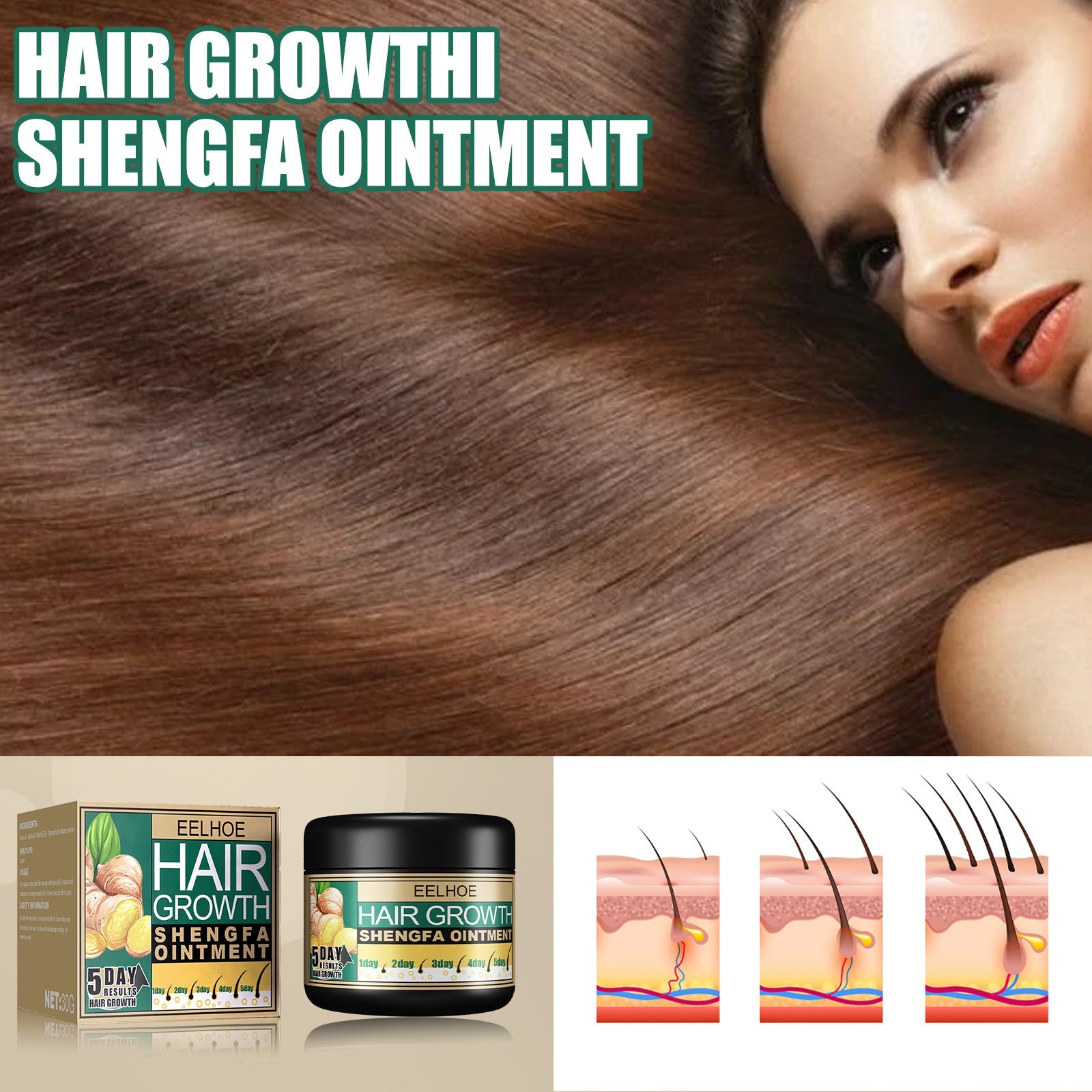 Hair Regrowth Ginger Extract Cream