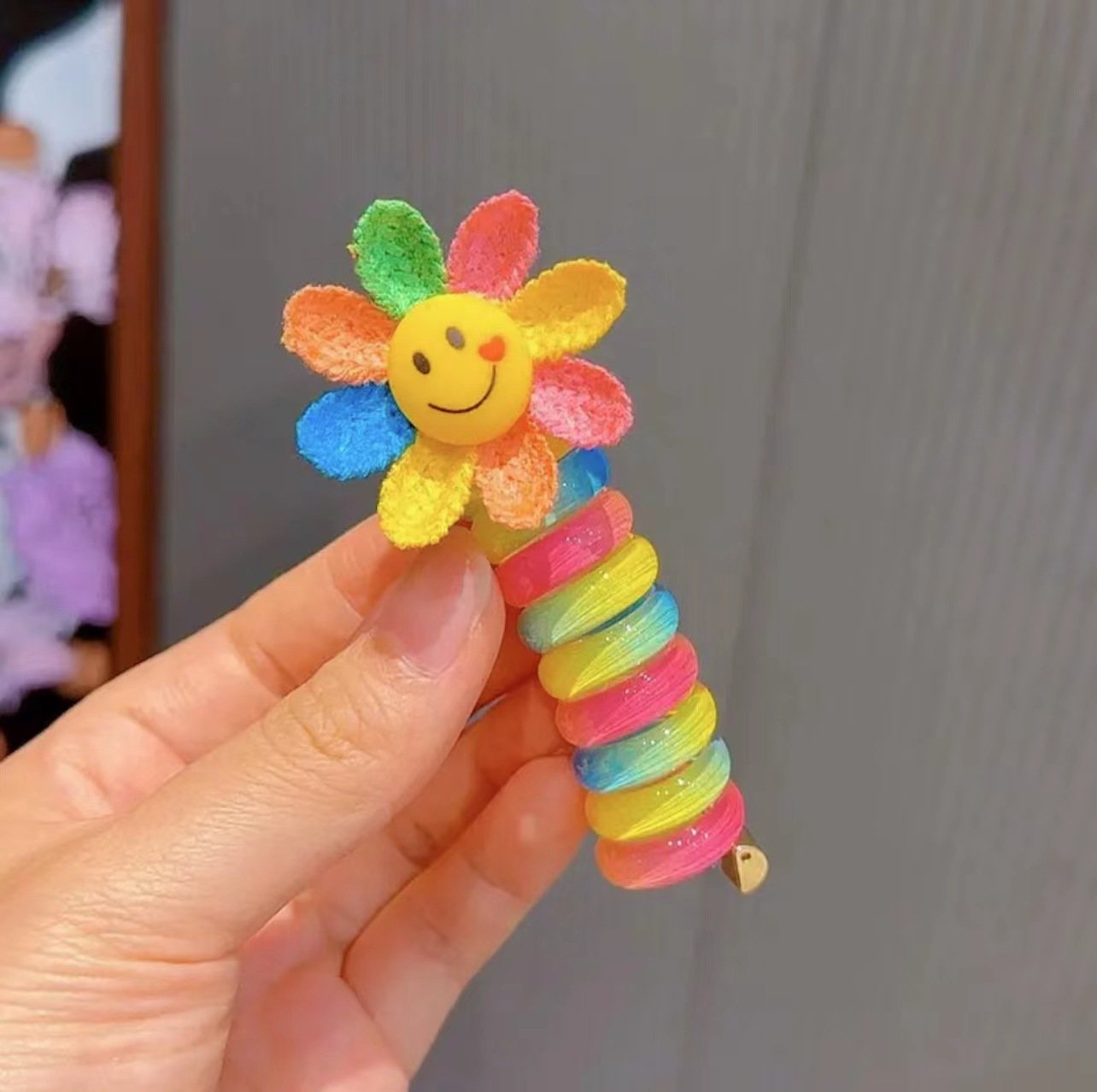 Colorful Telephone Wire Hair Bands for Kids-set of 2