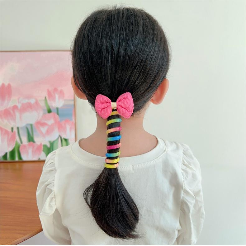 Colorful Telephone Wire Hair Bands for Kids-set of 2