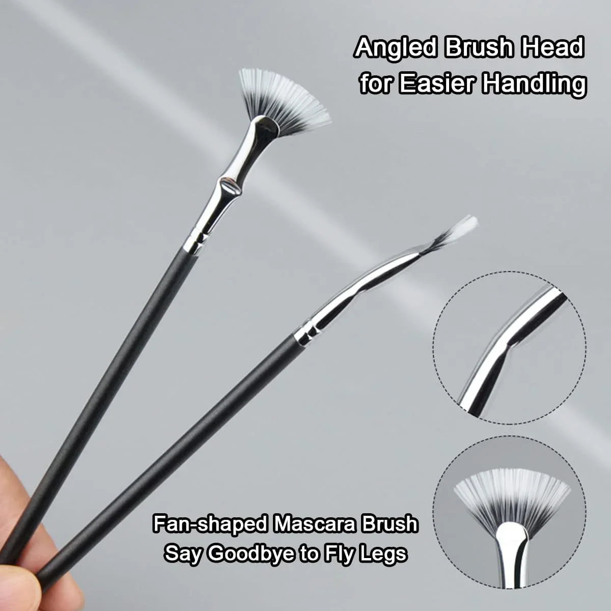 Folding Angle Scalloped Lash Brush ( BUY 1 GET 1 FREE )