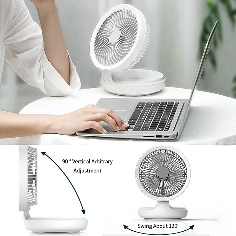 Foldable Desk Fan with Led Night Light