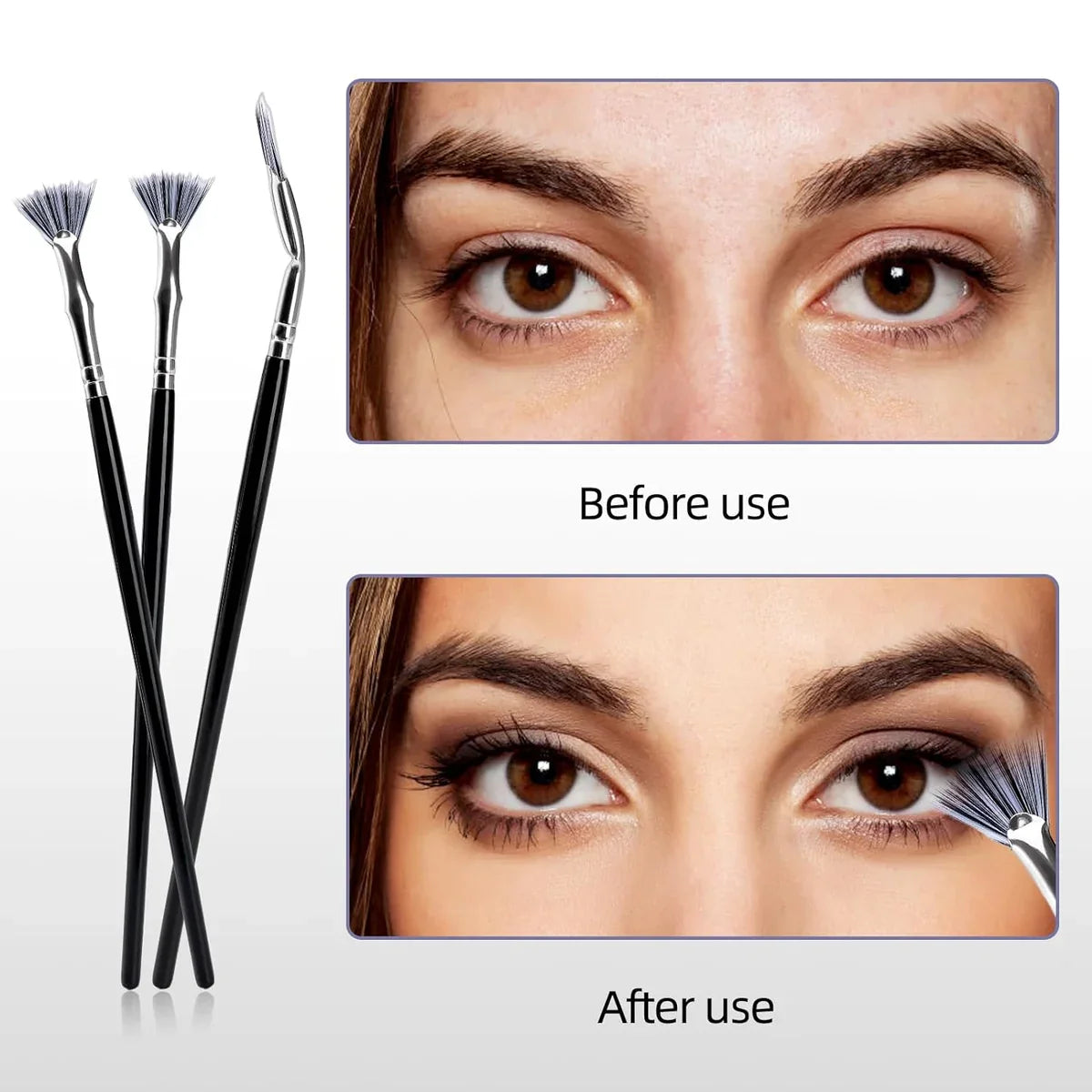 Folding Angle Scalloped Lash Brush ( BUY 1 GET 1 FREE )