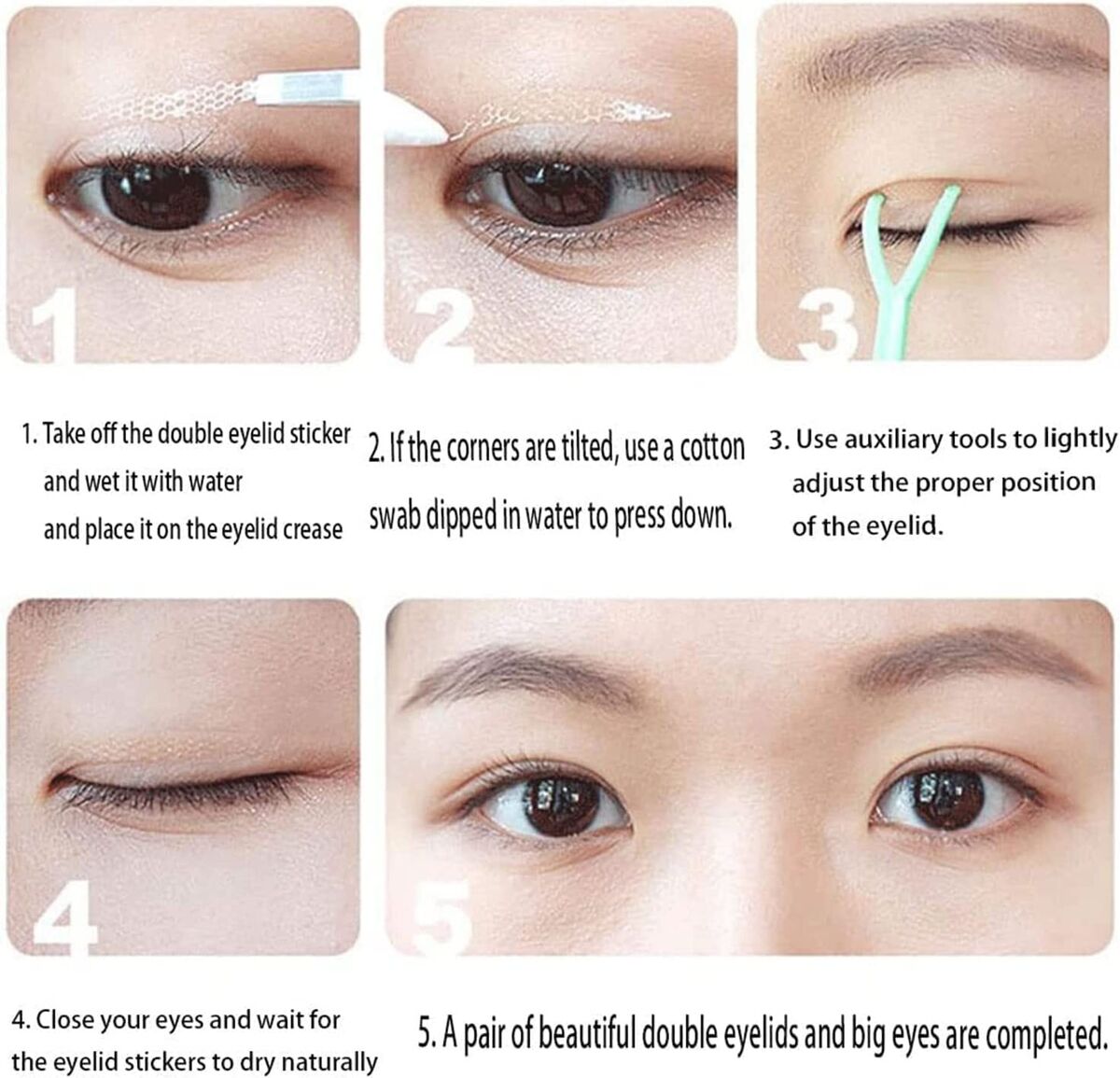 Glue-Free Ultra Natural Invisible Eyelid Sticker-Set of 10